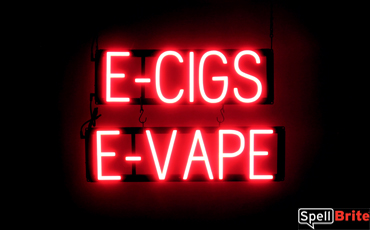 E-Vape Sign | Neon LED Vape Shop Sign | SpellBrite