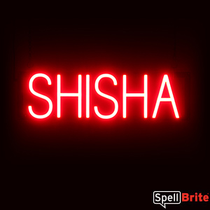 Red LED SHISHA Sign, Neon Sign Look with LED Lights